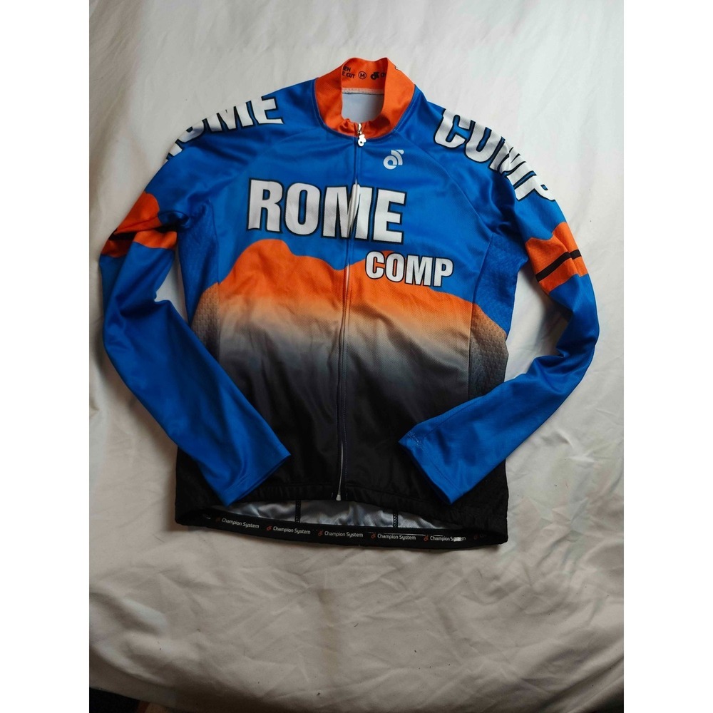 Champion System Rome Comp Cycling Jersey Mens Medium Blue Orange Mountain Bike